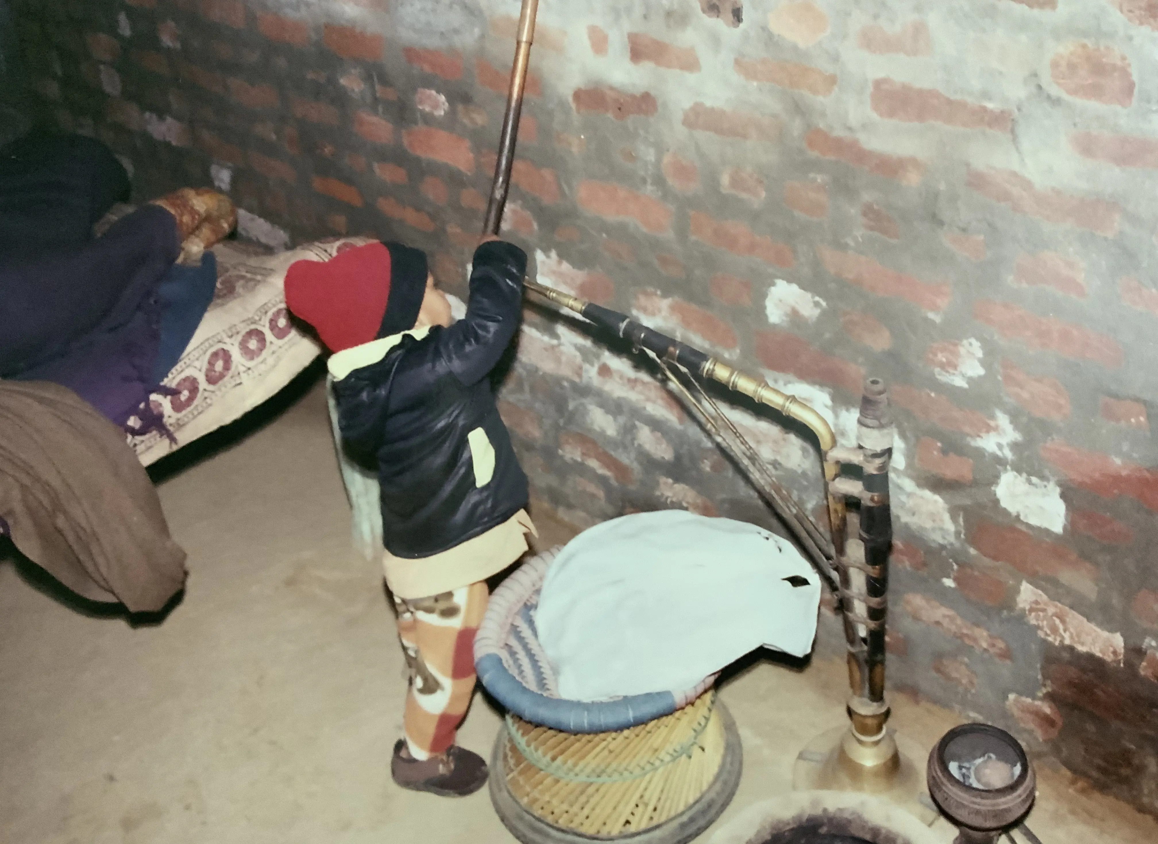 A Picture of Arjun Aditya in Haryana with a Hookah